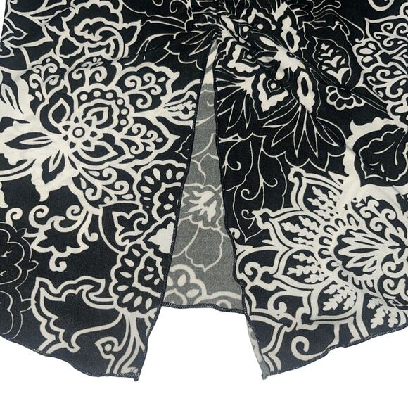 Perfect 90s Sz M Going Out Midriff 3/4 Sleeve Top Blouse Floral Y2K B5 - Picture 3 of 10